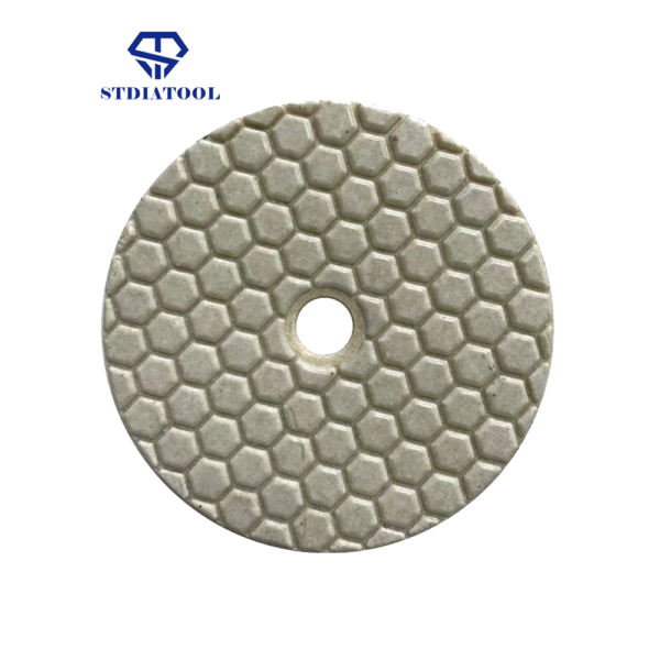 4 inch diamond dry polishing pads-Hot press Flat honeycomb