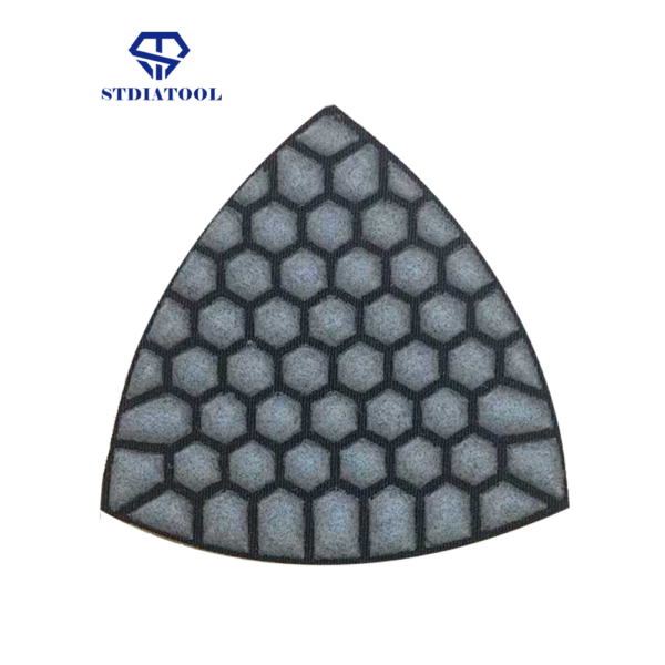 4 inch diamond dry polishing pads-Triangular honeycomb